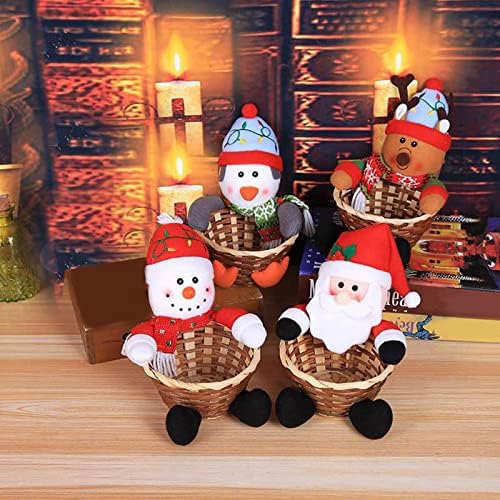 Boldog Karácsonyt Candy Tároló Kosár Dekoráció Télapó, Hóember, Tároló Kosár, Asztal Candy Doboz Snack