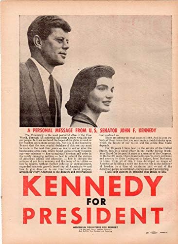 John F Kennedy Egy Idő Nagyság Klasszikus Kampány Újság