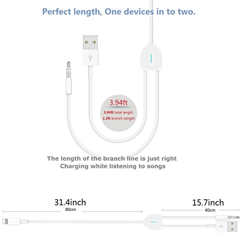[Frissítve] Aux Kábel iPhone, Villám, hogy a 3,5 mm-es Aux Kábel 2in1 Audió Töltő Kábel Kompatibilis az